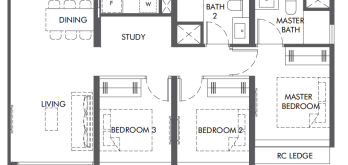 the-hill-at-one-north-floor-plan-3+study-3b-s2-singapore