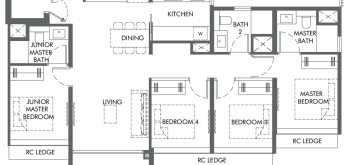 the-hill-at-one-north-floor-plan-4-bedroom-4b-1-singapore